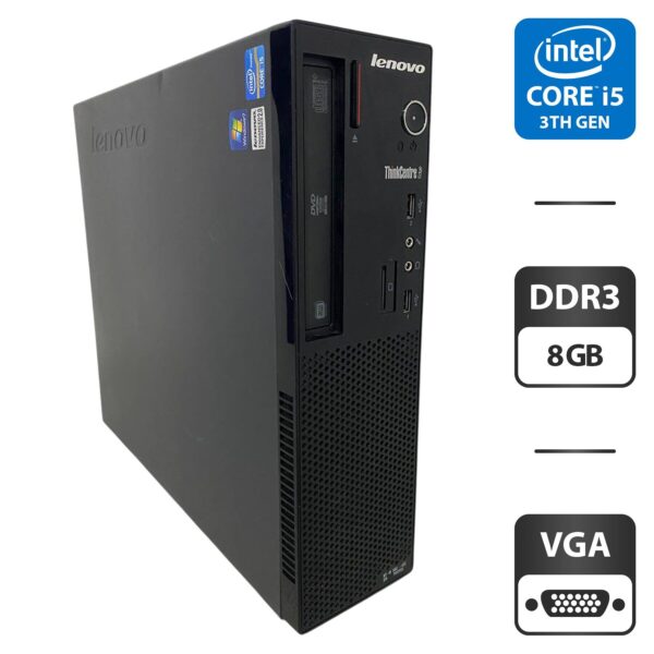 Комп'ютер Lenovo ThinkCentre Edge 72 SFF / Intel Core i5-3470S (4 ядра по 2.9 - 3.6 GHz) / 8 GB DDR3 / 250 GB HDD / Intel HD Graphics 2500 / DVD-ROM
