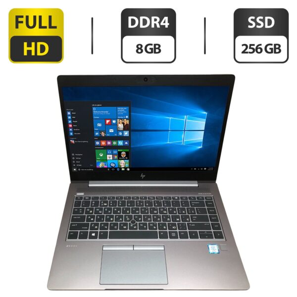 Мобільна робоча станція Б-клас HP ZBook 14 G5 / 14" (1920x1080) IPS / Intel Core i5-8350U (4 (8) ядра по 1.7 - 3.6 GHz) / 8 GB DDR4 / 256 GB SSD / Intel UHD Graphics 620 / WebCam