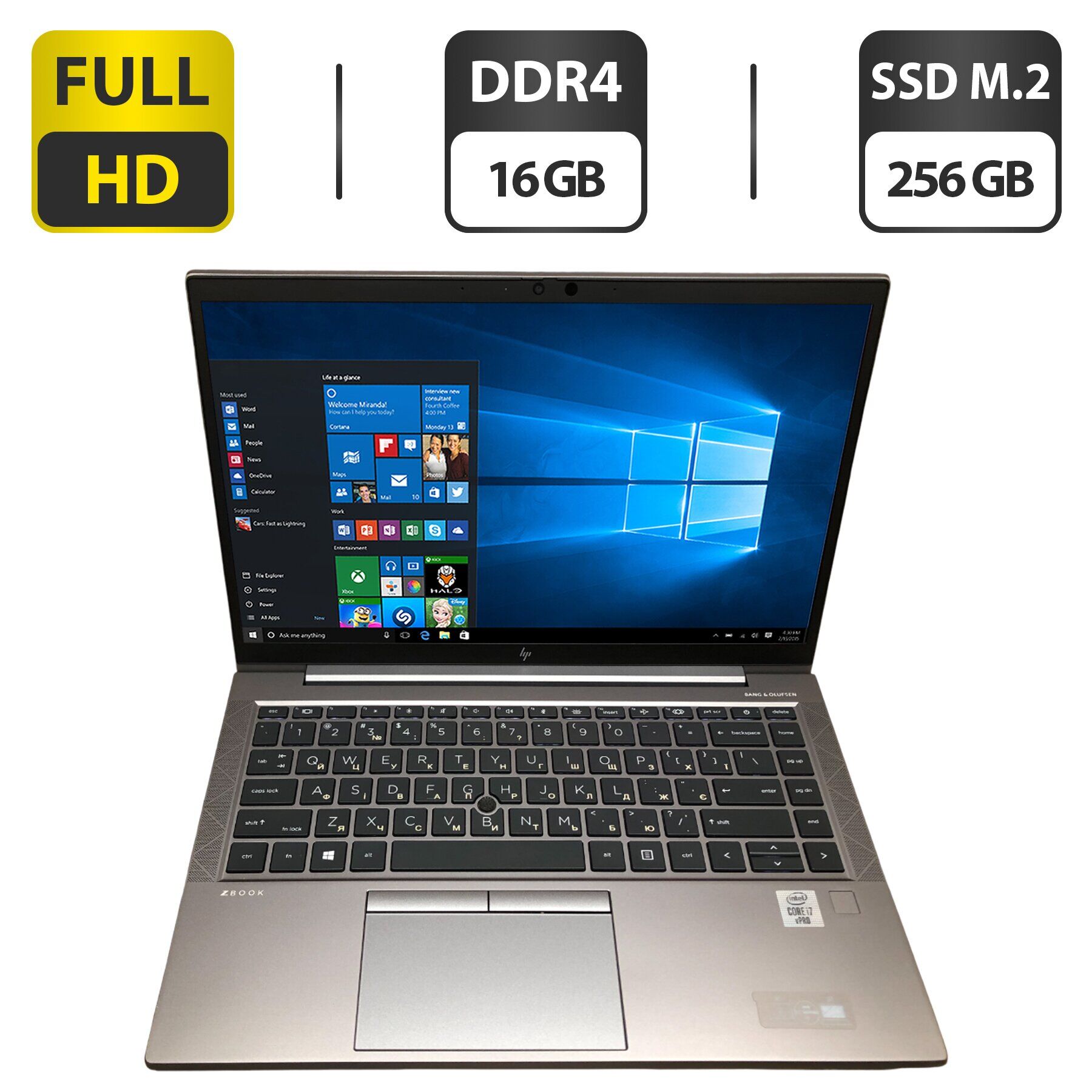 Мобільна робоча станція Б-клас HP ZBook Firefly 14 G7 / 14" (1920x1080) IPS / Intel Core i7-10610U (4 (8) ядра по 1.8 - 4.9 GHz) / 16 GB DDR4 / 256 GB SSD M.2 / Intel UHD Graphics / WebCam