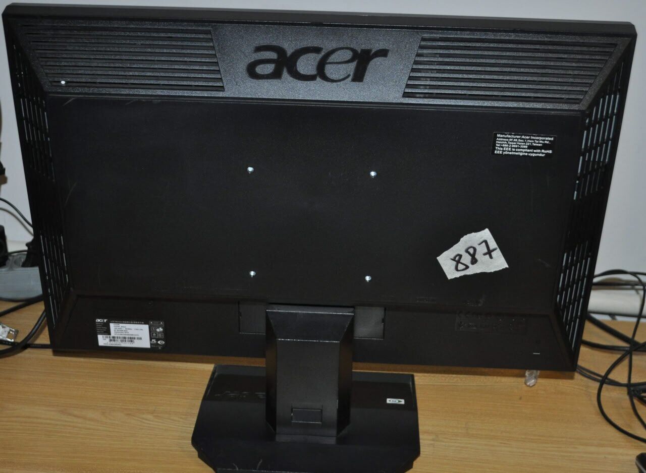 Монітор Acer V223W / 22" (1680x1050) TN / VGA, DVI + Кабелі (VGA або DVI на вибір) та живлення - Зображення 9