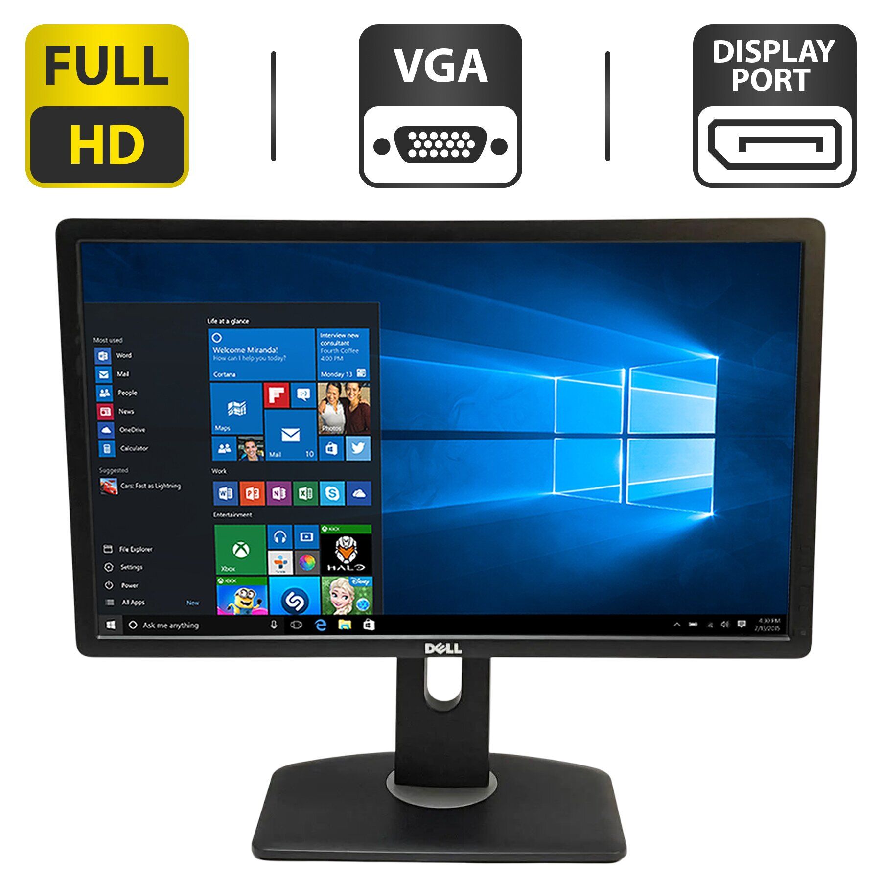 Монітор Б-клаc Dell UltraSharp U2312HM / 23" (1920x1080) IPS / USB, VGA, DVI, DisplayPort / VESA 100x100 + Кабель живлення