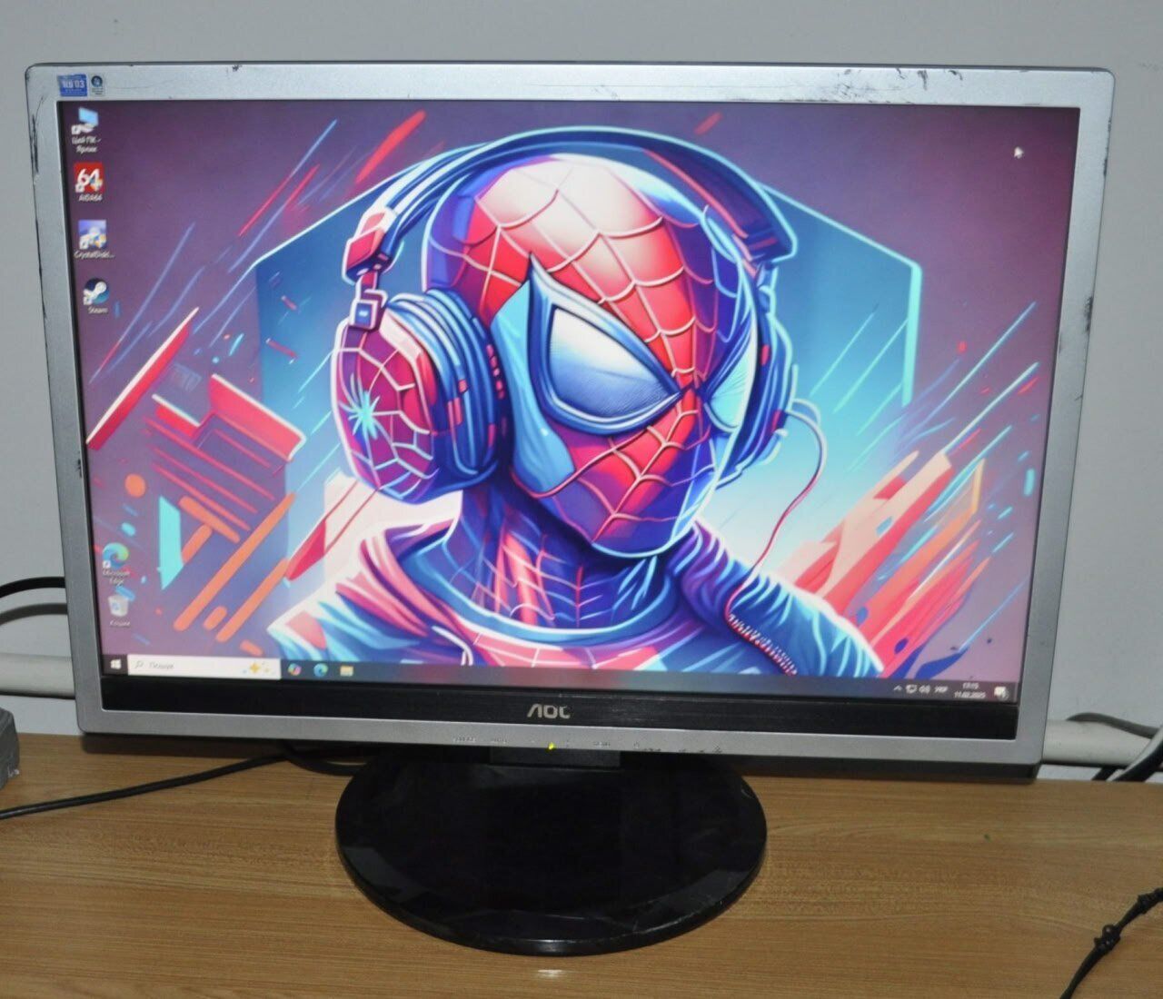 Монітор Б-клас AOC 2219P2 / 22" (1680x1050) TN / VGA, DVI / Вбудовані колонки 2x 1W / VESA 100x100 + Кабелі (VGA або DVI на вибір) та кабель живлення - Зображення 9