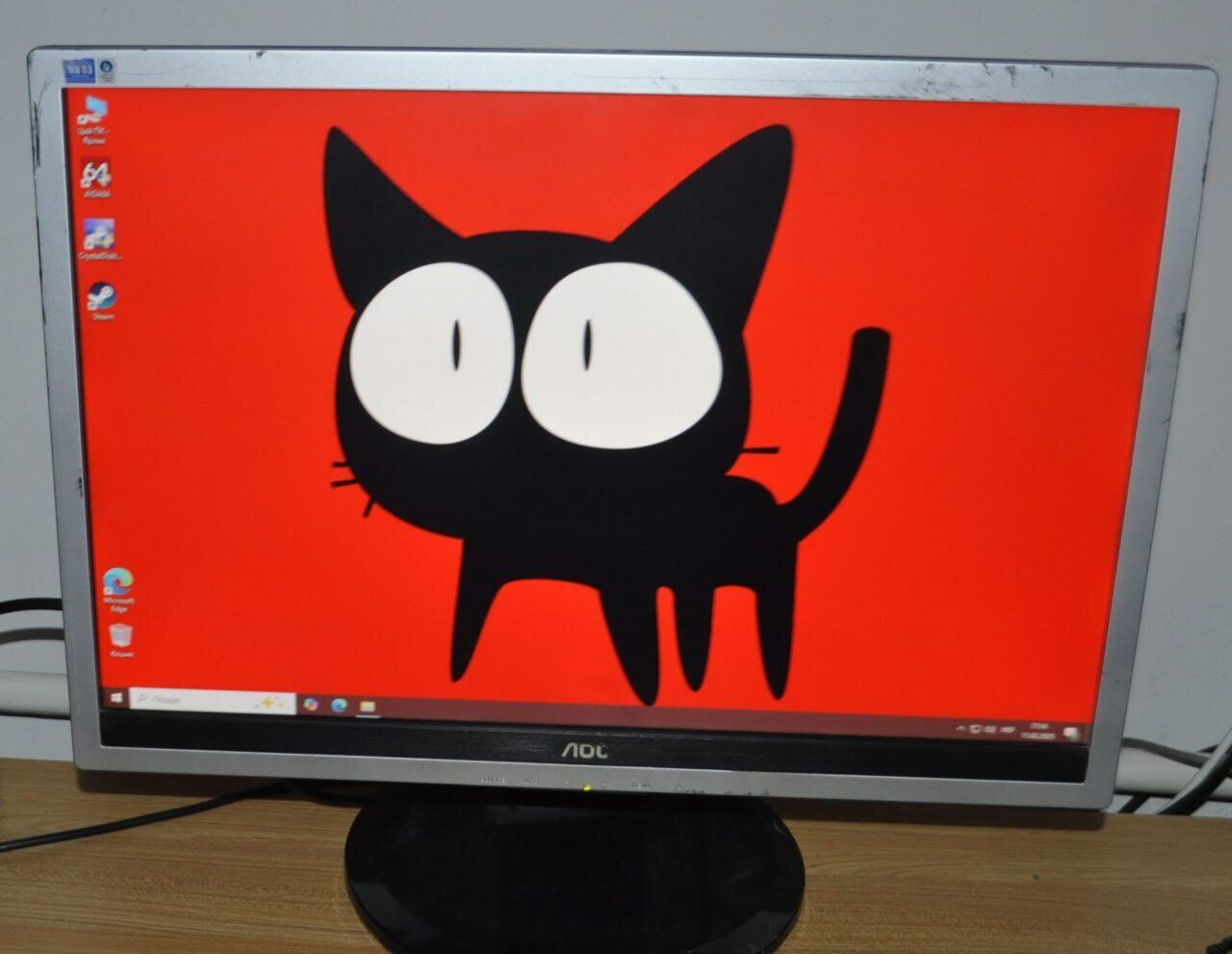 Монітор Б-клас AOC 2219P2 / 22" (1680x1050) TN / VGA, DVI / Вбудовані колонки 2x 1W / VESA 100x100 + Кабелі (VGA або DVI на вибір) та кабель живлення - Зображення 7