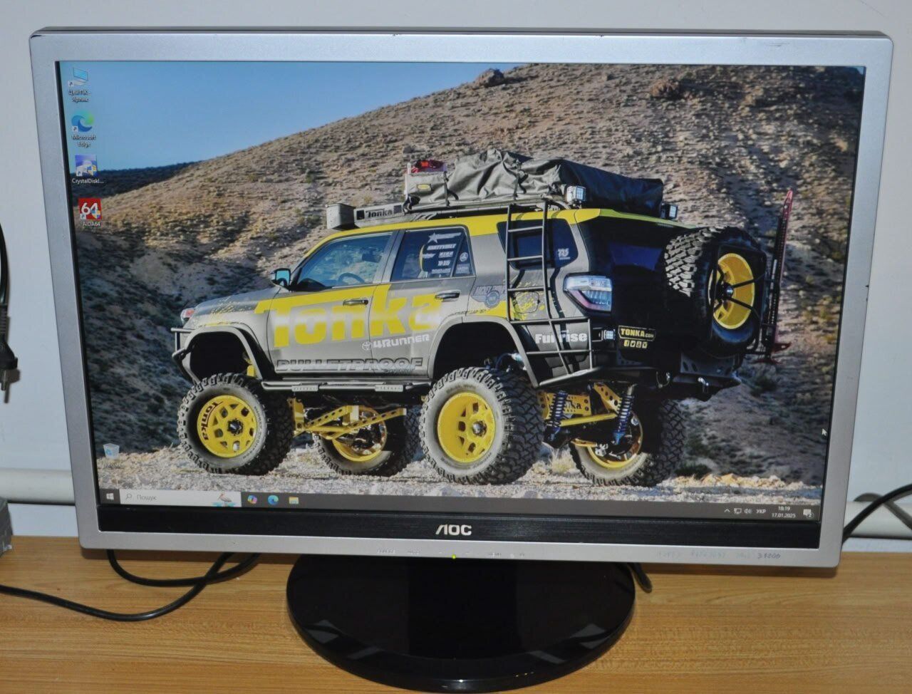 Монітор Б-клас AOC 2219P2 / 22" (1680x1050) TN / VGA, DVI / Вбудовані колонки 2x 1W / VESA 100x100 + Кабелі (VGA або DVI на вибір) та живлення - Зображення 4