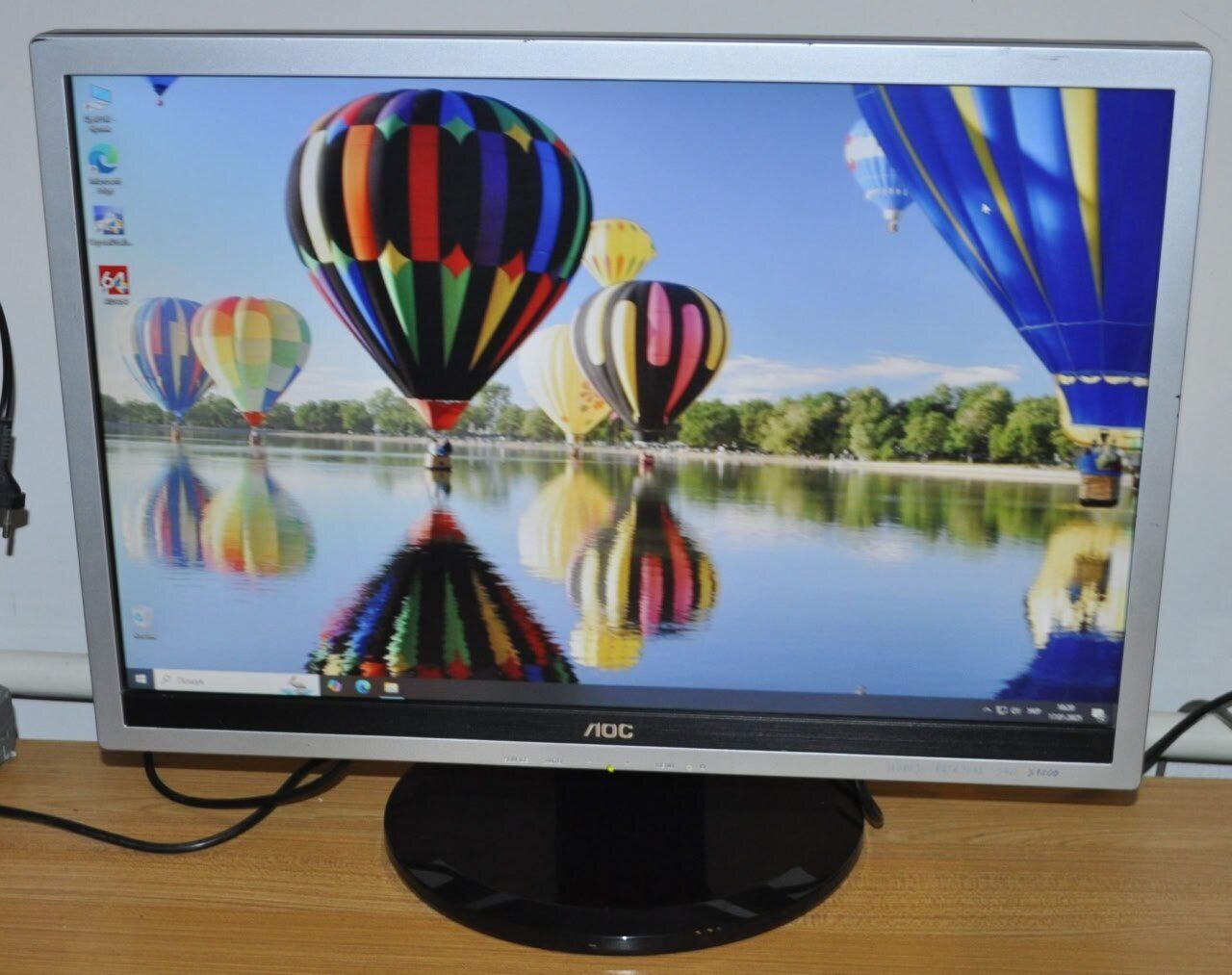 Монітор Б-клас AOC 2219P2 / 22" (1680x1050) TN / VGA, DVI / Вбудовані колонки 2x 1W / VESA 100x100 + Кабелі (VGA або DVI на вибір) та живлення - Зображення 6