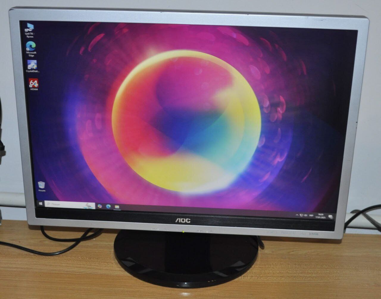 Монітор Б-клас AOC 2219P2 / 22" (1680x1050) TN / VGA, DVI / Вбудовані колонки 2x 1W / VESA 100x100 + Кабелі (VGA або DVI на вибір) та живлення - Зображення 7