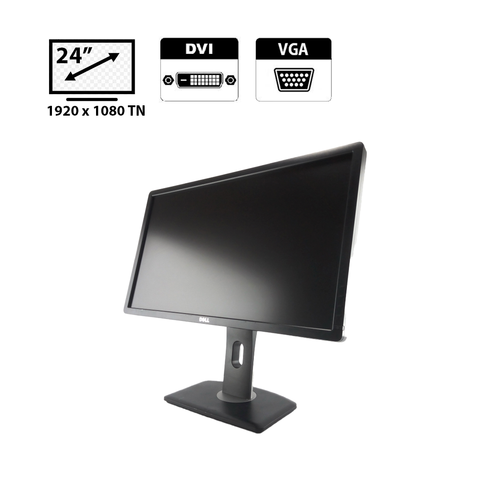 Монітор Dell P2412H / 24" (1920x1080) TN / DVI, VGA + Кабель живлення