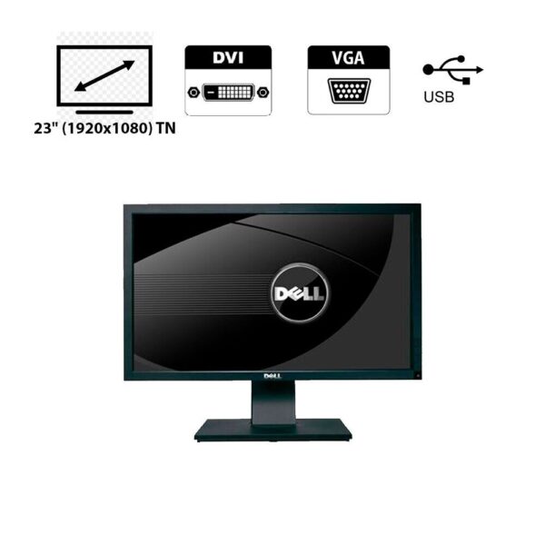 Монітор Dell Professional P2311H / 23" (1920x1080) TN /  DVI, VGA, USB-Hub + Кабель живлення