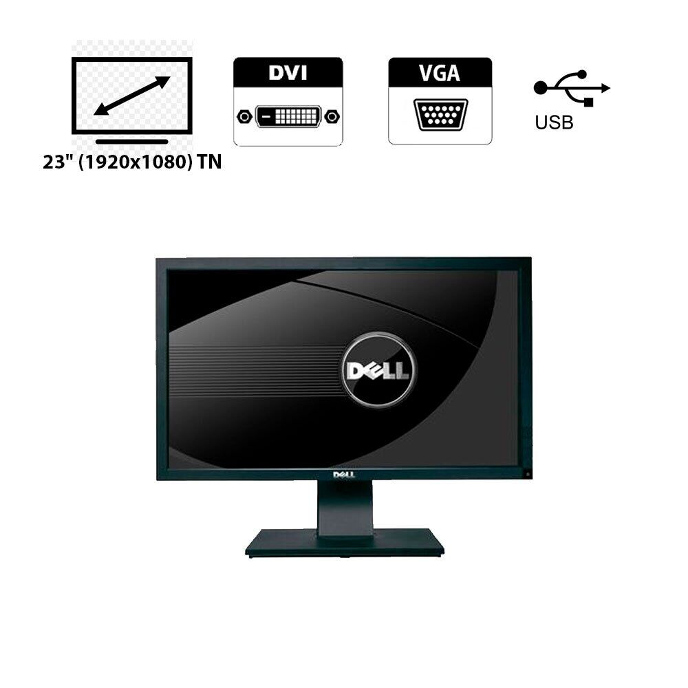 Монітор Dell Professional P2311H / 23" (1920x1080) TN / DVI, VGA, USB-Hub + Кабель живлення