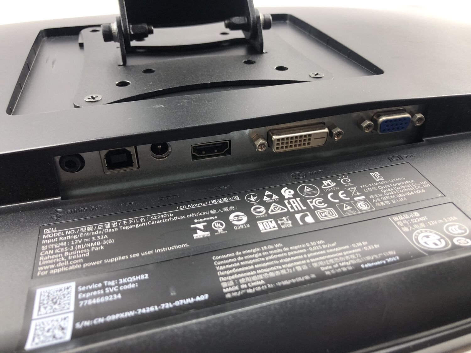 Монитор Dell S2240T / 22" (1920x1080) PVA Touch / VGA, DVI, HDMI + Кабель живлення - Зображення 4