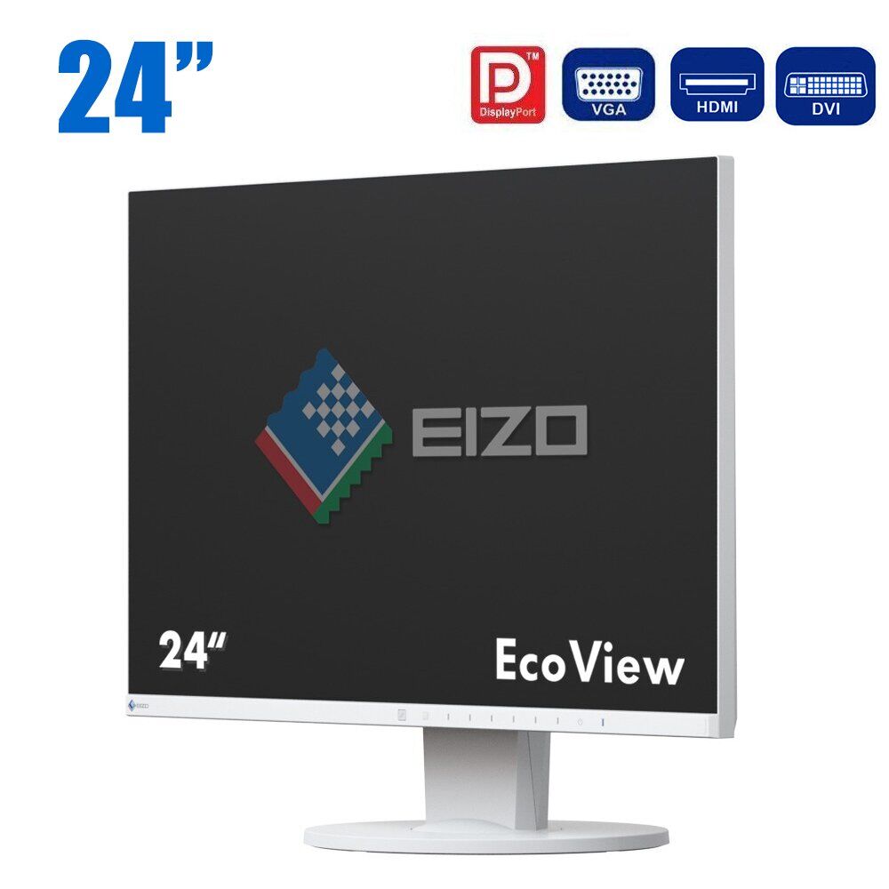 Монітор EIZO FlexScan EV2455 / 24" (1920x1200) IPS / DisplayPort, HDMI, DVI, VGA / VESA 100x100