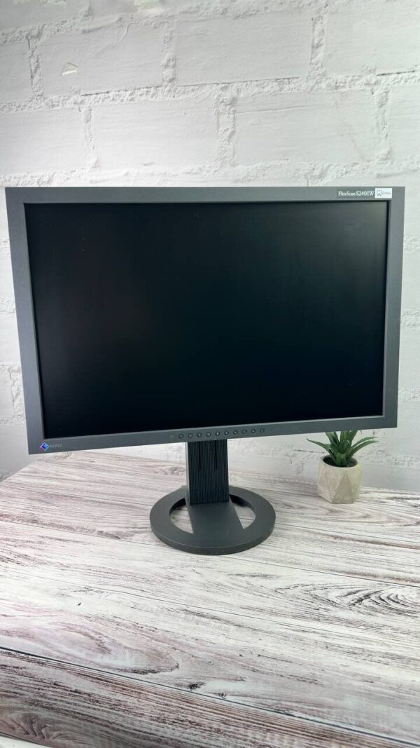 Монітор EIZO FlexScan S2401W / 24" (1920x1200) TN / DVI, VGA, Audio / вбудовані колонки 2х 0.5W - Зображення 2