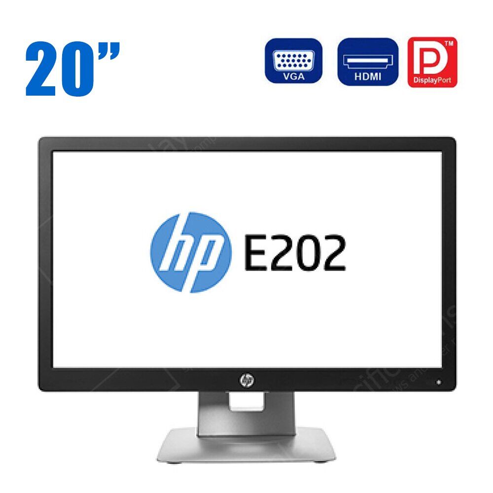 Монітор HP EliteDisplay E202 / 20" (1600x900) IPS / VGA, HDMI, DisplayPort, USB-Hub