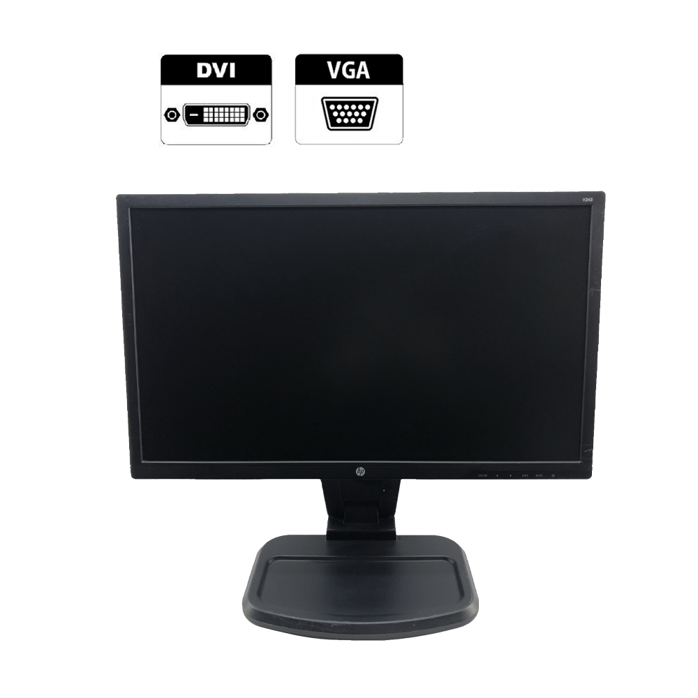 Монітор HP V243 / 24" (1920x1080) TN / VGA, DVI + Кабель живлення