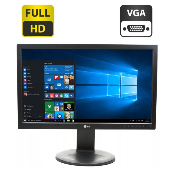 Монітор LG 23MB35PY-B / 23" (1920x1080) IPS / USB-Hub, VGA, DVI, DisplayPort, Audio / Вбудовані колонки 2x 1W / VESA 75x75 + Кабелі (VGA та живлення) в комплекті