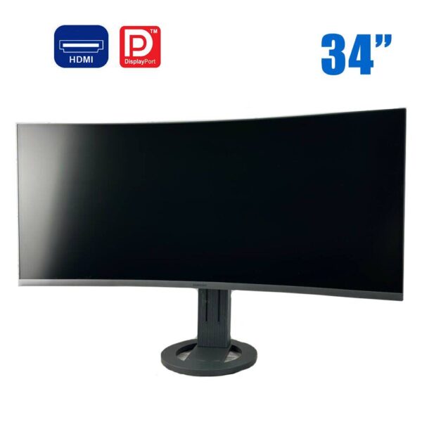 Монітор Samsung C34H890WJU / 34" (3440x1440) VA / HDMI, DisplayPort, Audio, USB 3.0 / VESA 100x100