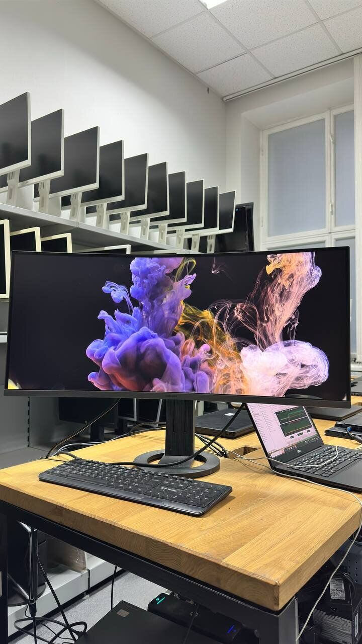 Монітор Samsung C34H890WJU / 34" (3440x1440) VA / HDMI, DisplayPort, Audio, USB 3.0 / VESA 100x100 - Зображення 2