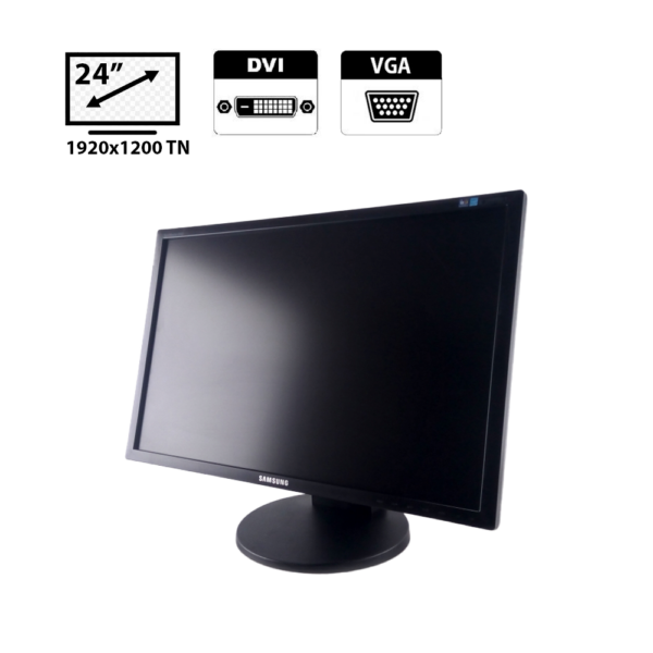 Монітор Samsung SyncMaster 2443BW / 24" (1920x1200) TN / DVI, VGA + Кабель живлення
