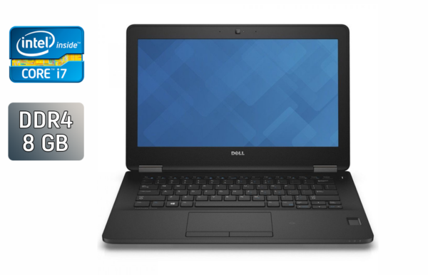 Нетбук Dell Latitude E7270 / 12.5" (1366x768) TN / Intel Core i7-6600U (2 (4) ядра по 2.6 - 3.4 GHz) / 8 GB DDR4 / 256 GB SSD / Intel HD Graphics 520 / WebCam / Fingerprint / Windows 10