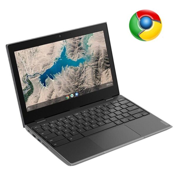 Нетбук Lenovo Chromebook 100e / 11.6" (1366x768) TN / Intel Celeron N3350 (2 ядра по 1.1 - 2.4 GHz) / 4 GB DDR4 / 32 GB eMMC / Intel UHD Graphics 500 / WebCam / ChromeOS