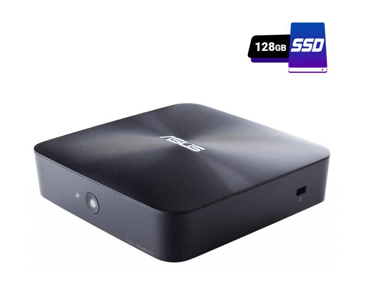 Неттоп Asus VivoMini UN45 USFF / Intel Celeron N3000 (2 ядра по 1.04 - 2.08 GHz) / 4 GB DDR3 / 128 GB SSD / Intel HD Graphics / HDMI / Wi-Fi + Блок живлення