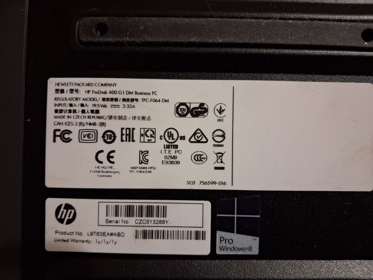 Неттоп Б-клас HP ProDesk 400 G1 TPC-F064-DM USFF / Intel Core i5-4590T (4 ядра по 2.0 - 3.0 GHz) / 8 GB DDR3 / 256 GB SSD / Intel HD Graphics 4600 / DisplayPort + Блок живлення - Зображення 4