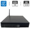 Неттоп Dell OptiPlex 3050 USFF / Intel Core i3-7100T (2 (4) ядра по 3.4 GHz) / 8 GB DDR4 / 128 GB SSD / Intel HD Graphics 630 / Wi-Fi + Блок живлення