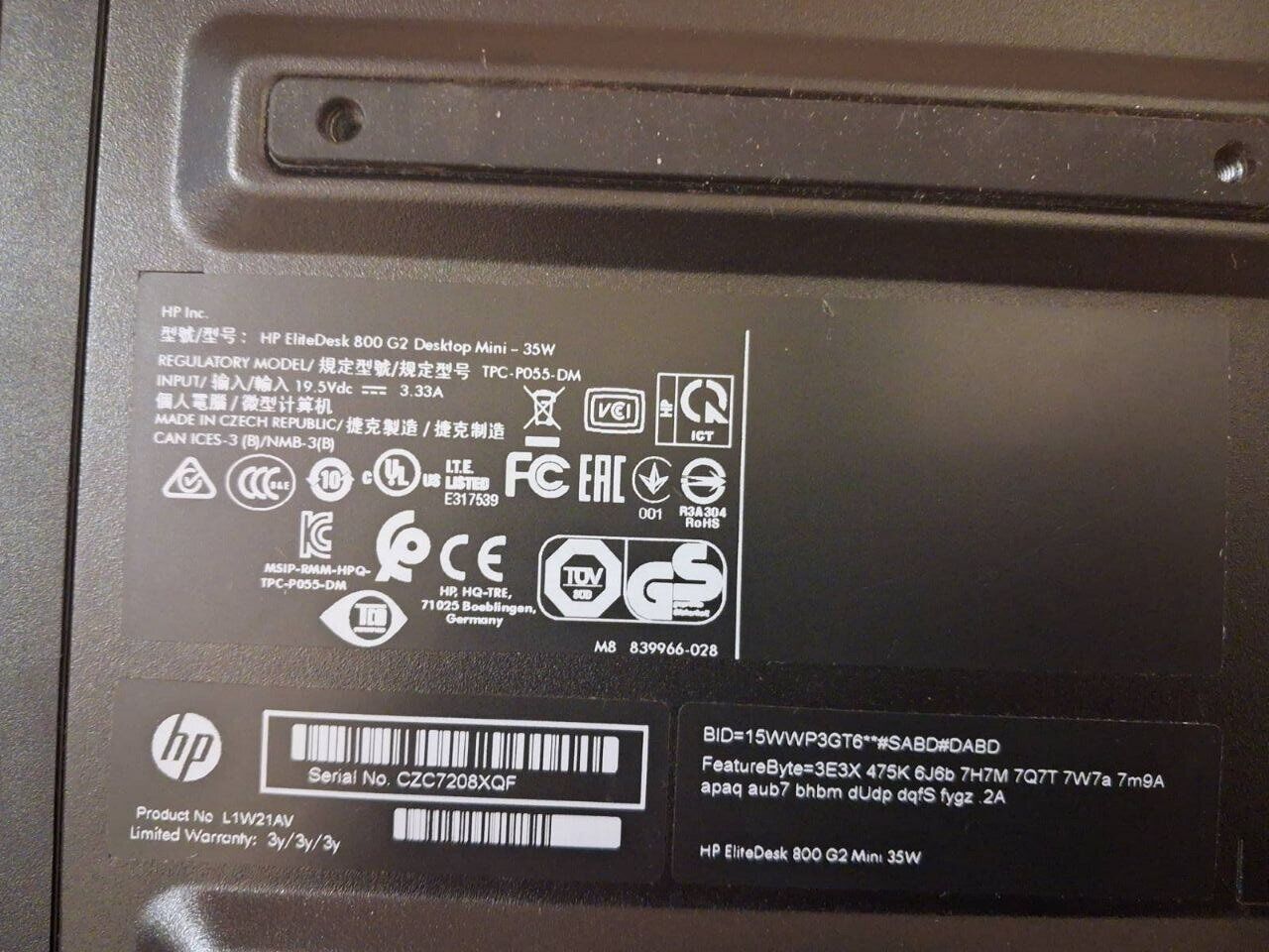 Неттоп HP EliteDesk 800 G2 TPC-P055-DM USFF / Intel Pentium G4500T (2 ядра по 3.0 GHz) / 8 GB DDR4 / 256 GB SSD / Intel HD Graphics 530 / DisplayPort + Блок живлення - Зображення 4