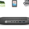 Неттоп HP EliteDesk 800 G2 TPC-P055-DM USFF / Intel Core i5-6400T (4 ядра по 2.2 - 2.8 GHz) / 8 GB DDR4 / 256 GB SSD / Intel HD Graphics 530 / DisplayPort + Блок живлення
