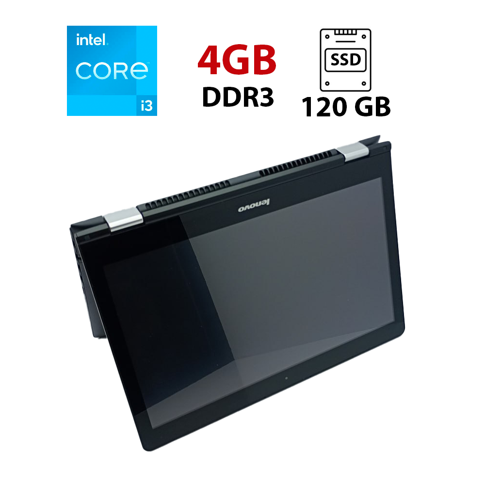 Ноутбук-трансформер Lenovo Yoga 500 / 14" (1366x768) TN / Intel Core i3-5020U (2 (4) ядра по 2.2 GHz) / 4 GB DDR3 / 120 GB SSD / Intel HD Graphics 5500 / WebCam