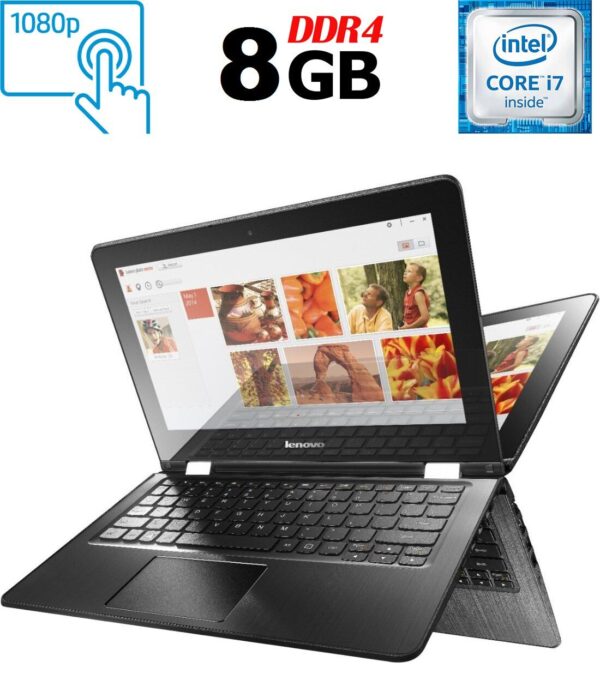 Ноутбук-трансформер Б-клас Lenovo Flex 3-1480 / 14" (1920x1080) IPS Touch / Intel Core i7-6500U (2 (4) ядра по 2.5 - 3.1 GHz) / 8 GB DDR4 / 240 GB SSD / Intel HD Graphics 520 / WebCam / HDMI