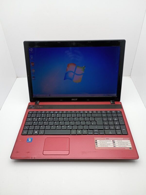 Ноутбук Acer 5253 / 15.6" (1366x768) TN / AMD E-350 (2 ядра по 1.6 GHz) / 6 GB DDR3 / 120 GB SSD / AMD Radeon HD 6310 Graphics / WebCam - Зображення 7