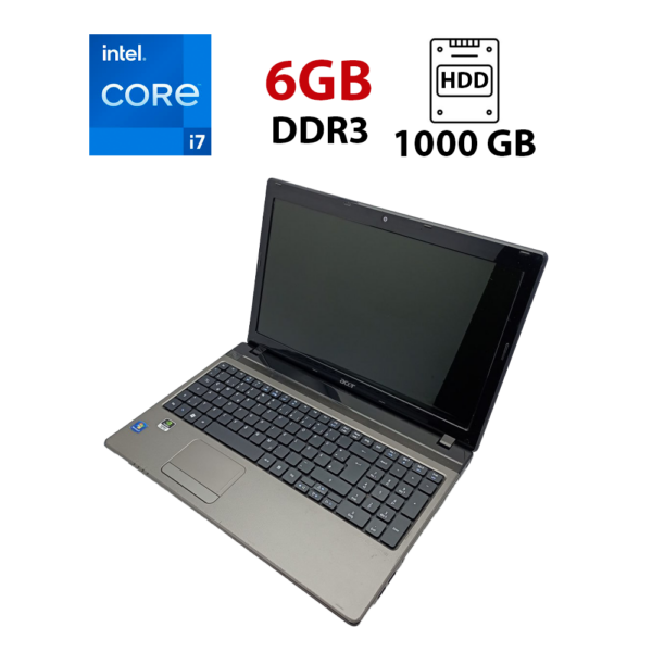 Ноутбук Acer Aspire 5750G / 15.6" (1366x768) TN / Intel Core i7-2630QM (4 (8) ядра по 2.0 - 2.9 GHz) / 6 GB DDR3 / 1000 GB HDD / nVidia GeForce GT 610M, 1 GB GDDR5, 128-bit / WebCam