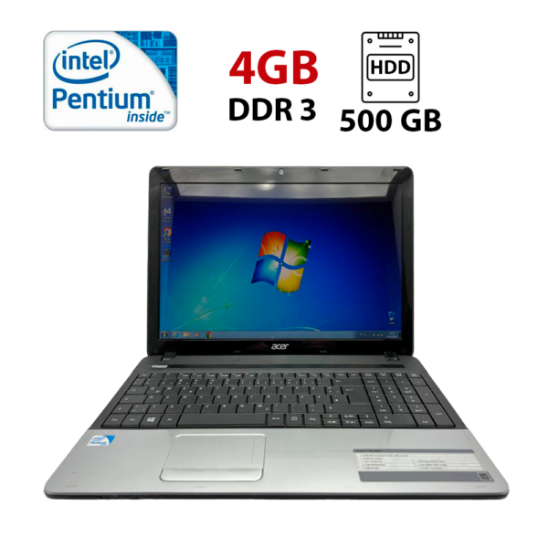 Ноутбук Acer Aspire E1-531 / 15.6" (1366x768) TN / Intel Pentium B960 (2 ядра по 2.2 GHz) / 4 GB DDR3 / 500 GB HDD / Intel HD Graphics / WebCam / АКБ не тримає