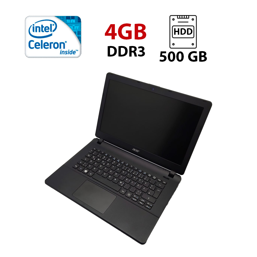 Ноутбук Acer E1-311 / 14" (1366x768) TN / Intel Celeron N2940 (4 ядра по 1.83 - 2.25 GHz) / 4 GB DDR3 / 500 GB HDD / Intel HD Graphics / WebCam