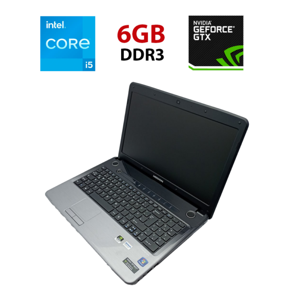 Ноутбук Acer Medion 156 / 15.6" (1366x768) TN / Intel Core i5-2450M (2 (4) ядра по 2.5 - 3.1 GHz) / 6 GB DDR3 / 320 GB HDD / nVidia GeForce GT 630M, 1 GB GDDR3, 64-bit / WebCam / АКБ не тримає