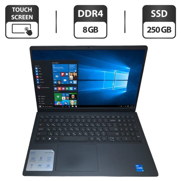 Ноутбук Б-клас Dell Inspiron 15 3511 / 15.6" (1920x1080) IPS Touch / Intel Core i5-1135G7 (4 (8) ядра по 4.2 GHz) / 8 GB DDR4 / 250 GB SSD / Intel UHD Graphics / WebCam / Windows 10 ліцензія