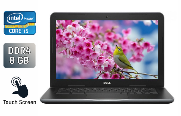 Ноутбук Б-клас Dell Latitude 3380 / 13.3" (1366x768) TN Touch / Intel Core i5-7200U (2 (4) ядра по 2.5 - 3.1 GHz) / 8 GB DDR4 / 240 GB SSD / Intel HD Graphics 520 / WebCam / Windows 10