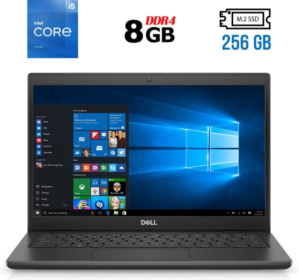 Ноутбук Б-клас Dell Latitude 3420 / 14" (1920x1080) IPS Touch / Intel Core i3-1115G4 (2 (4) ядра по 4.1 GHz) / 8 GB DDR4 / 256 GB SSD / Intel Iris Xe Graphics / Windows 10 ліцензія