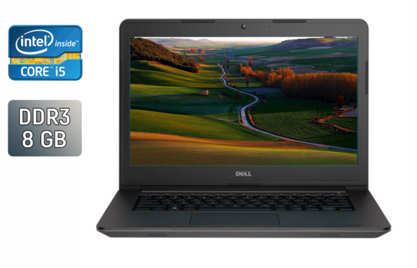 Ноутбук Б-клас Dell Latitude 3450 / 14" (1366x768) TN / Intel Core i5-5200U (2 (4) ядра по 2.2 - 2.7 GHz) / 8 GB DDR3 / 240 GB SSD / Intel HD Graphics 5500 / WebCam / HDMI / Windows 10