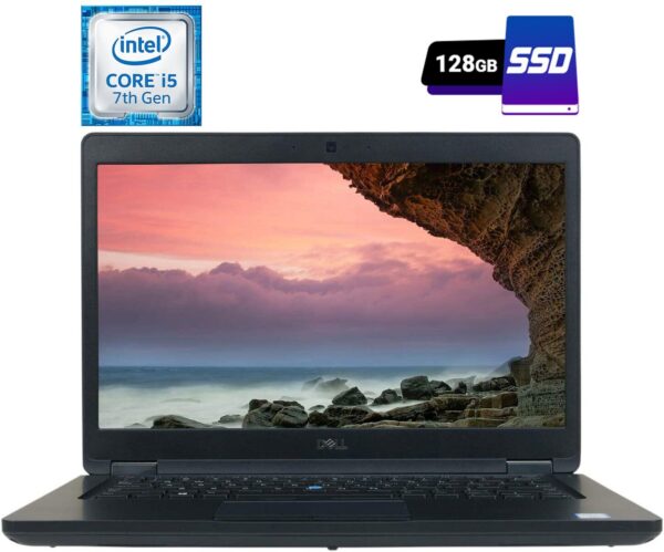 Ноутбук Б-клас Dell Latitude 5490 / 14" (1366x768) TN / Intel Core i5-7300U (2 (4) ядра по 2.6 - 3.5 GHz) / 4 GB DDR4 / 128 GB SSD / Intel HD Graphics 620 / WebCam / USB 3.1 / HDMI / Windows 10 ліцензія