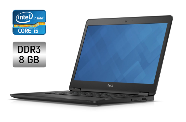 Ноутбук Б-клас Dell Latitude E5470 / 14" (1366x768) TN / Intel Core i5-6200U (2 (4) ядра по 2.3 - 2.8 GHz) / 8 GB DDR3 / 256 GB SSD / Intel HD Graphics 520 / WebCam / Windows 10