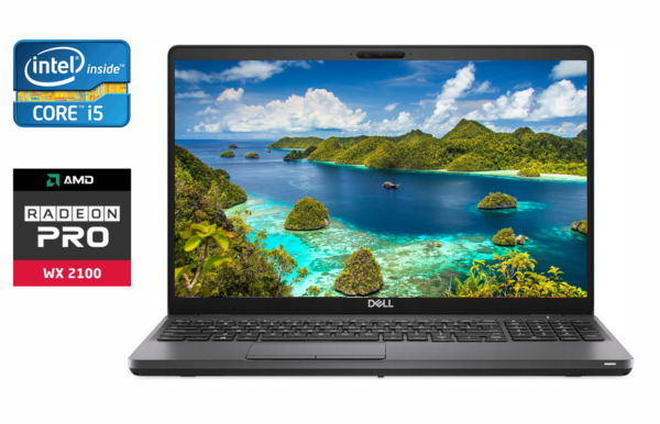 Ноутбук Б-клас Dell Precision 3540 / 15.6" (1920x1080) IPS / Intel Core i5-8365U (4 (8) ядра по 1.6 - 4.1 GHz) / 16 GB DDR4 / 256 GB SSD / AMD Radeon Pro WX 2100, 2 GB GDDR5, 64-bit / WebCam / HDMI / Windows 10