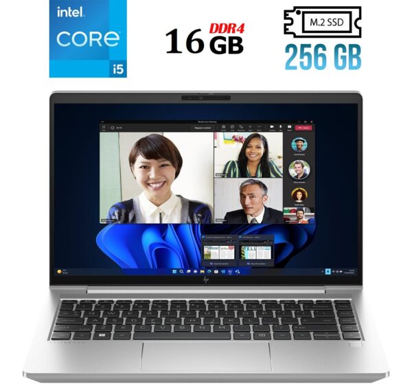 Ноутбук Б-клас HP EliteBook 640 G10 / 14" (1920x1080) IPS / Intel Core i5-1345U (10 (12) ядер по 1.2 - 4.7 GHz) / 16 GB DDR4 / 256 GB SSD M.2 / Intel Iris Xe Graphics / WebCam / USB4 / HDMI