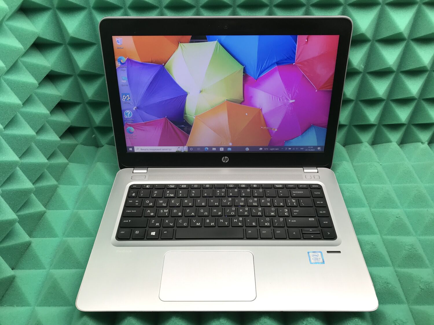 Ноутбук Б-клас HP ProBook 440 G4 / 14" (1920x1080) TN / Intel Core i7-7500U (2 (4) ядра по 2.7 - 3.5 GHz) / 8 GB DDR4 / 128 GB SSD / Intel HD Graphics 620 / WebCam / Fingerprint / HDMI - Зображення 2