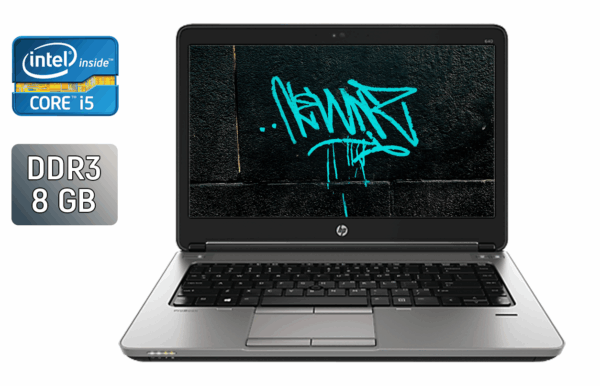 Ноутбук Б-клас HP ProBook 640 G1 / 14" (1366x768) TN / Intel Core i5-4300M (2 (4) ядра по 2.6 - 3.3 GHz) / 8 GB DDR3 / 240 GB SSD / Intel HD Graphic 4600 / WebCam / Fingerprint / Windows 10