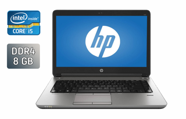 Ноутбук Б-клас HP ProBook 640 G2 / 14" (1366x768) TN / Intel Core i5-6300U (2 (4) ядра по 2.4 - 3.0 GHz) / 8 GB DDR4 / 256 GB SSD / Intel HD Graphics 520 / WebCam / Fingerprint / Windows 10