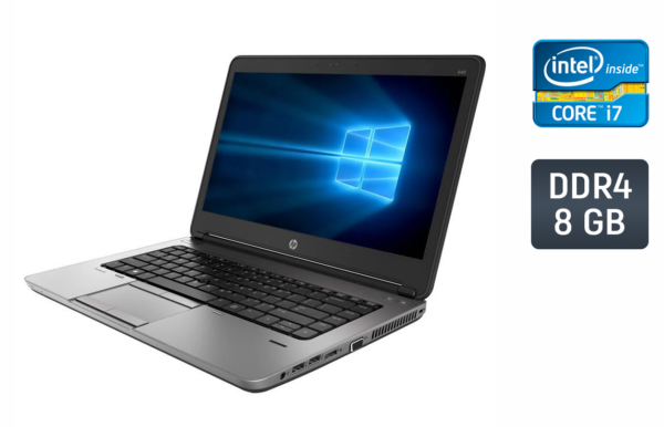 Ноутбук Б-клас HP ProBook 640 G2 / 14" (1920x1080) IPS / Intel Core i7-6600U (2 (4) ядра по 2.6 - 3.4 GHz) / 8 GB DDR4 / 240 GB SSD / Intel HD Graphics 520 / WebCam / Fingerprint / Windows 10