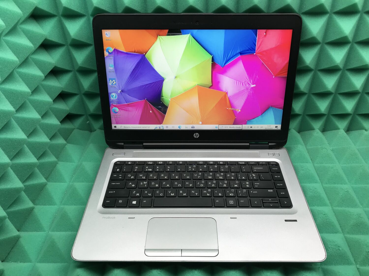 Ноутбук Б-клас HP ProBook 640 G2 / 14" (1920x1080) TN / Intel Core i5-6200U (2 (4) ядра по 2.3 - 2.8 GHz) / 8 GB DDR4 / 180 GB SSD / Intel HD Graphics 520 / WebCam / Fingerprint / BD-ROM / DisplayPort - Зображення 2