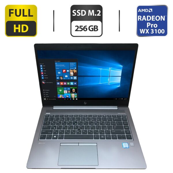 Ноутбук Б-клас HP Zbook 840 14u G5 / 14" (1920x1080) IPS / Intel Core i5-7200U (2 (4) ядра по 2.5 - 3.1 GHz) / 16 GB DDR4 / 256 GB SSD M.2 / AMD Radeon Pro WX 3100, 2 GB GDDR5, 64-bit / HDMI